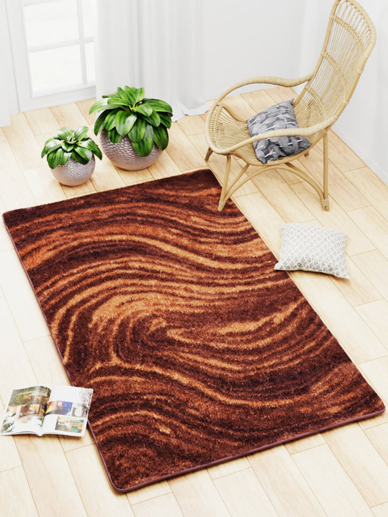 Modern Designer Printed  Carpet Area Rug With Anti Slip Backing <small> (marble pattern-brown/khaki)</small>