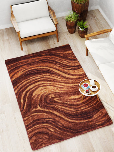 Modern Designer Printed  Carpet Area Rug With Anti Slip Backing <small> (marble pattern-brown/khaki)</small>