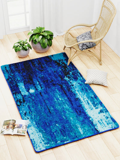 Modern Designer Printed  Carpet Area Rug With Anti Slip Backing <small> (abstract antique-navy/blue)</small>