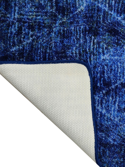 Modern Designer Printed  Carpet Area Rug With Anti Slip Backing <small> (geometric handtuft-blue dot)</small>