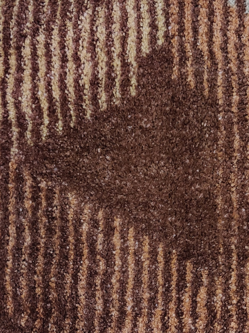 Modern Designer Printed  Carpet Area Rug With Anti Slip Backing <small> (diamond lines-khaki/beige)</small>