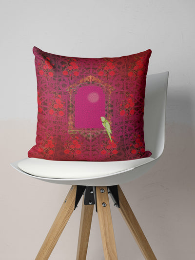 Designer Digital Printed Silky Smooth Cushion Covers <small> (animal print-red/green)</small>