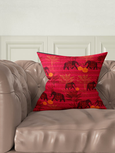 Designer Digital Printed Silky Smooth Cushion Covers <small> (animal print-red/black)</small>