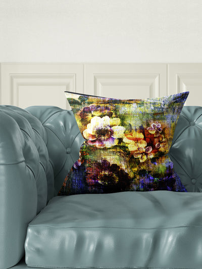 Designer Digital Printed Silky Smooth Cushion Covers <small> (floral-multi)</small>