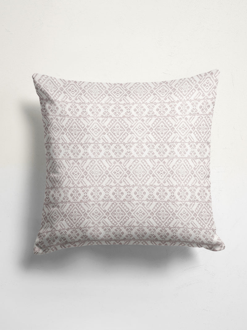 Decorative Hand Loom Cotton Jute Cushion Covers <small> (geometric-beige/sand)</small>