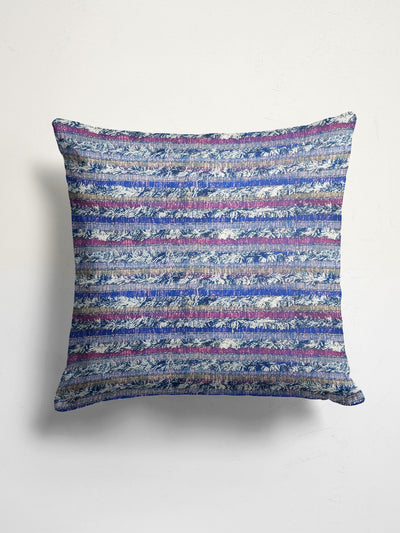 Decorative Hand Loom Cotton Jute Cushion Covers <small> (stripe-multi)</small>