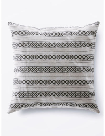 Decorative Hand Loom Cotton Jute Cushion Covers <small> (stripe-black/white)</small>