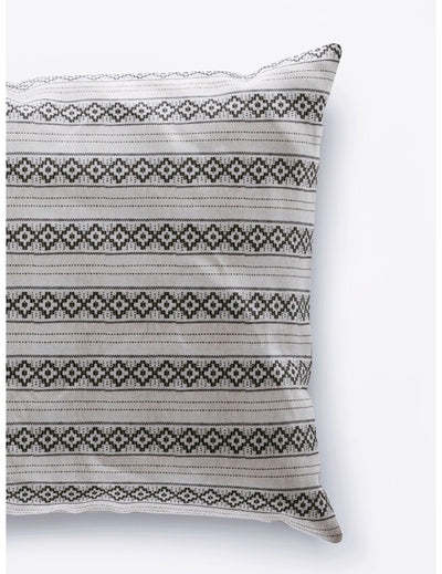 Decorative Hand Loom Cotton Jute Cushion Covers <small> (stripe-black/white)</small>