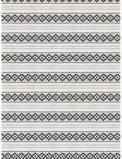 Decorative Hand Loom Cotton Jute Cushion Covers <small> (stripe-black/white)</small>