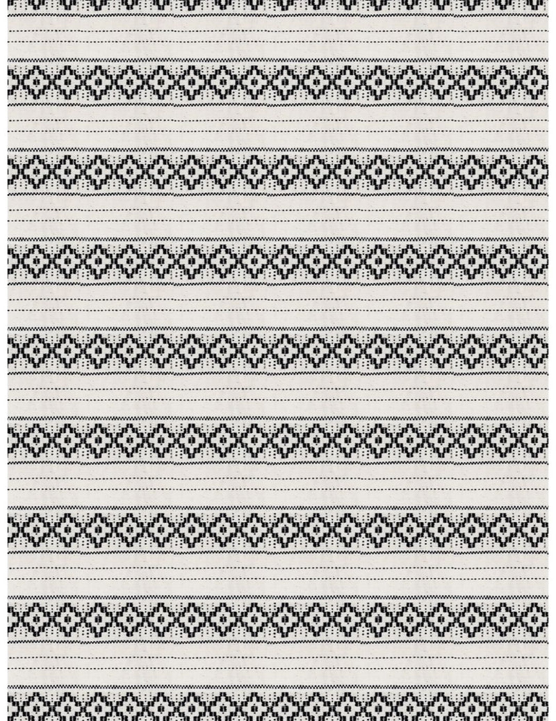 Decorative Hand Loom Cotton Jute Cushion Covers <small> (stripe-black/white)</small>