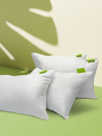 Aloevera Microfiber Sleeping Pillow With Silky Smooth Micro Fabric Shell <small> (solid-white)</small>