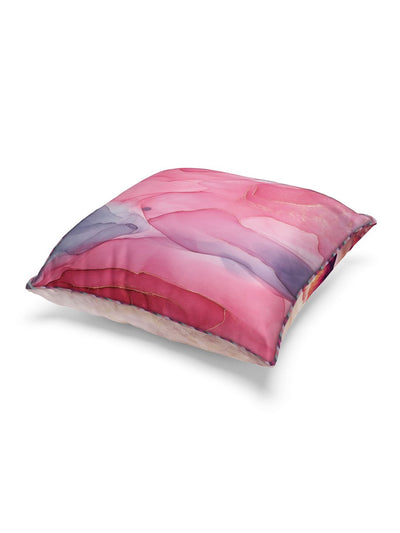 Designer Reversible Printed Silk Linen Cushion Covers <small> (floral-checks-wine/plum)</small>