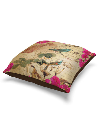 Designer Digital Printed Silky Smooth Cushion Covers <small> (animal print-beige/pink)</small>