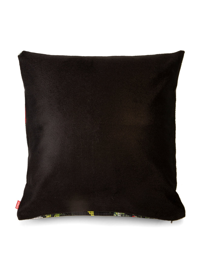 Designer Digital Printed Silky Smooth Cushion Covers <small> (floral-pink/black)</small>