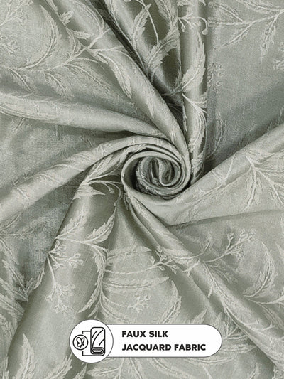 Jacquard Blackout Eyelet Curtain <small> (floral-sage)</small>