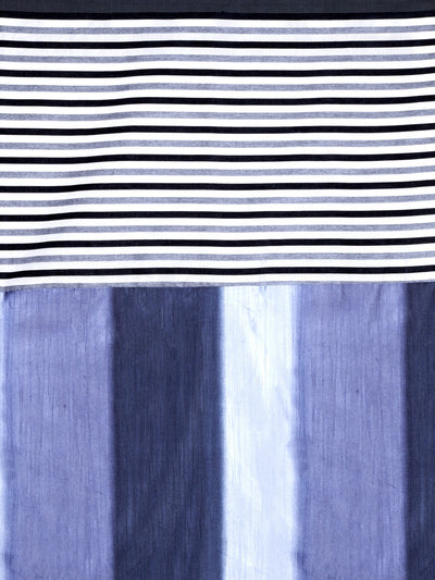 Designer Textured Polyester Curtain In Fancy Modern Design With Eyelets <small> (mix-match-black)</small>