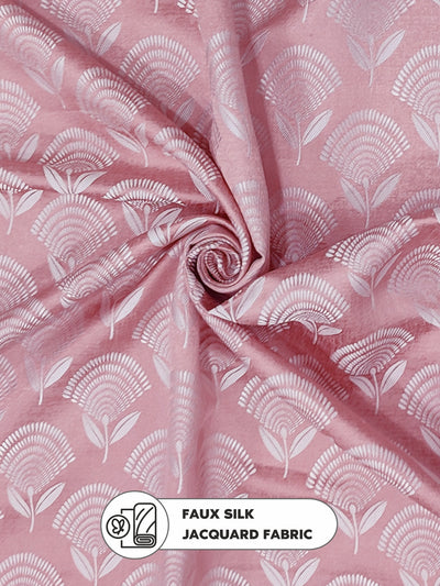 Jacquard Blackout Eyelet Curtain <small> (floral-rose pink)</small>