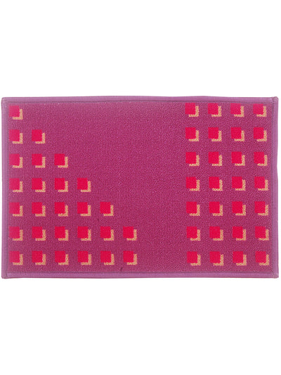 Highly Durable Anti Slip Door Mat <small> (cube-wine/red)</small>