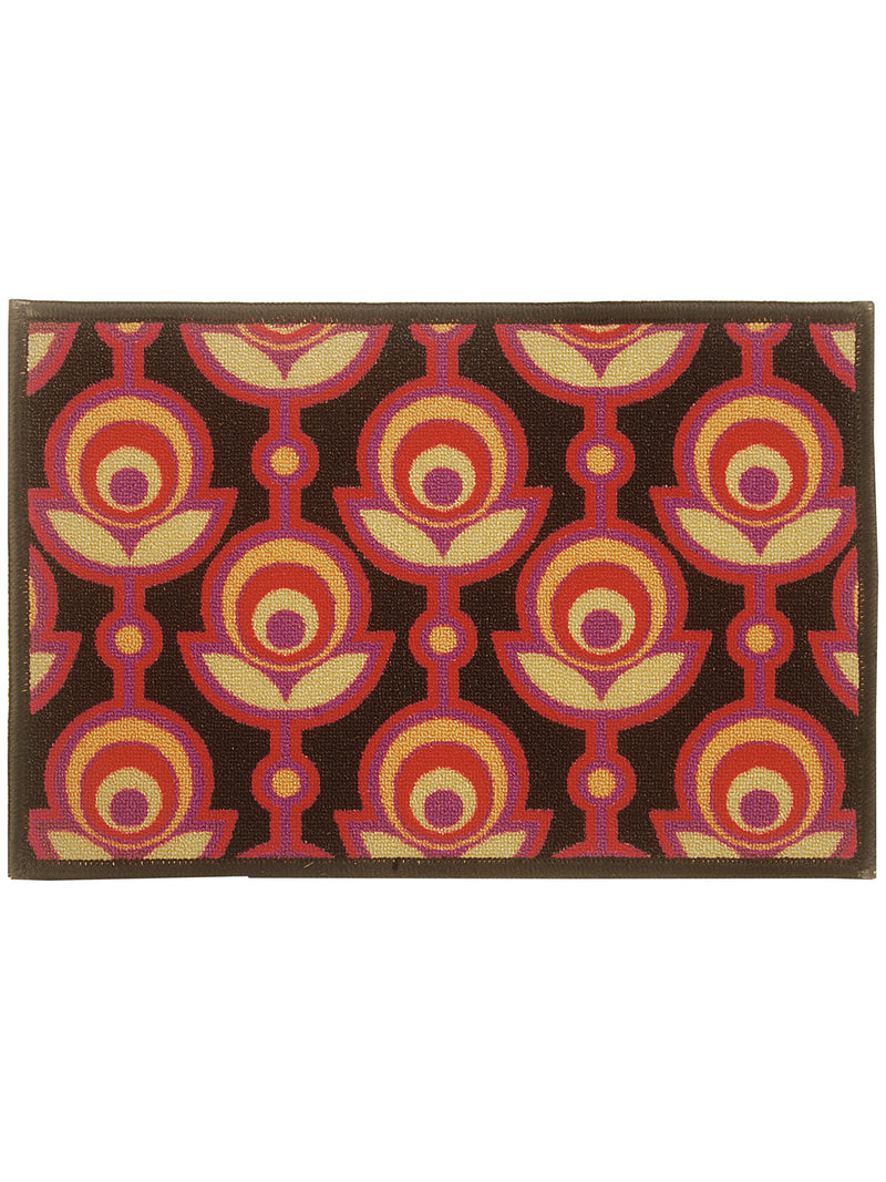 Highly Durable Anti Slip Door Mat <small> (abstract-wine/orange)</small>