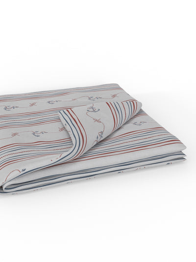 Super Soft 100% Cotton Blanket With Pure Cotton Flannel Filling <small> (abstract-red/blue)</small>