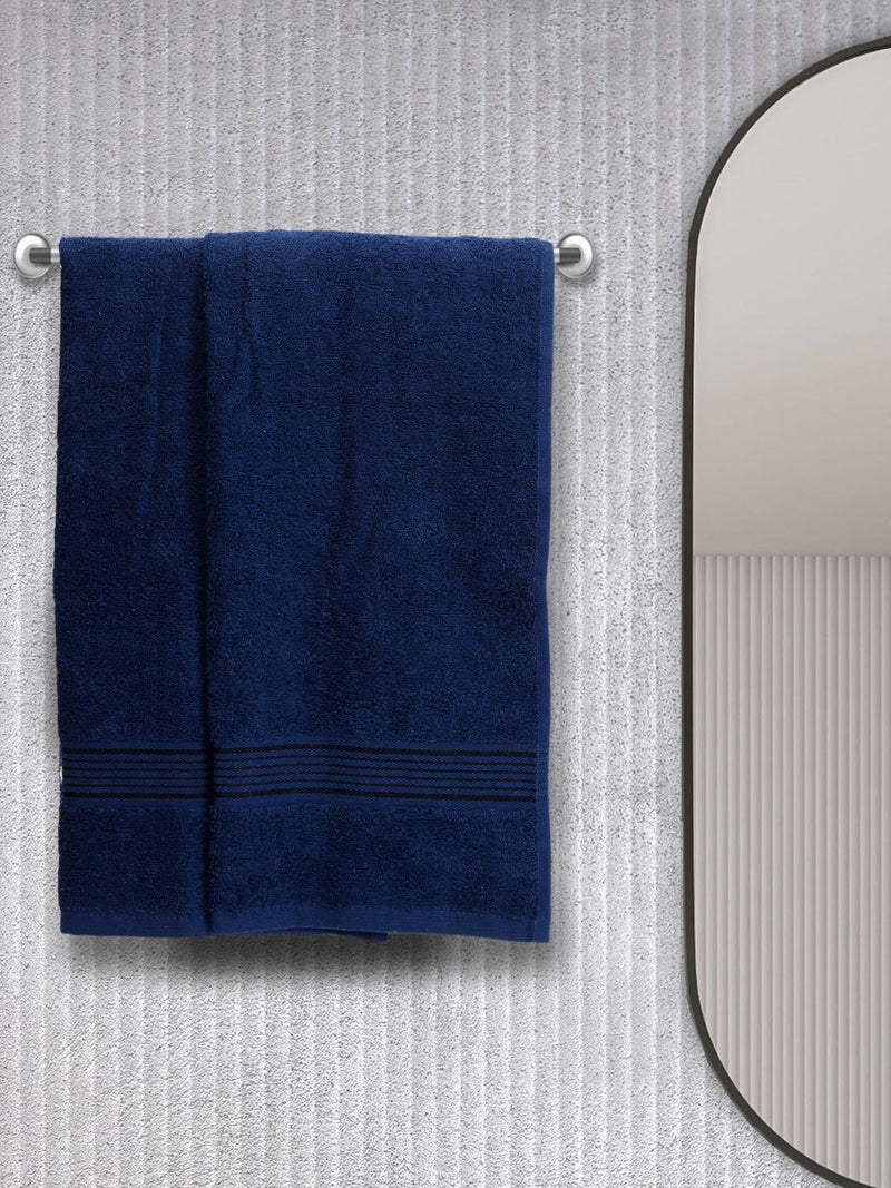 Quick Dry 100% Cotton Soft Terry Towel <small> (solid-navy blue)</small>