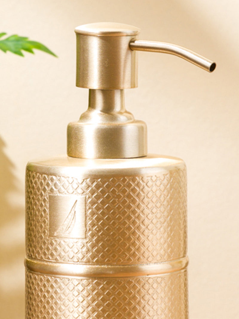 Elegant Stainless Steel Soap Dispenser <small> (diamond etch-soft gold)</small>