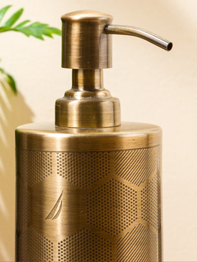Elegant Stainless Steel Soap Dispenser <small> (diamond etch-soft gold)</small>