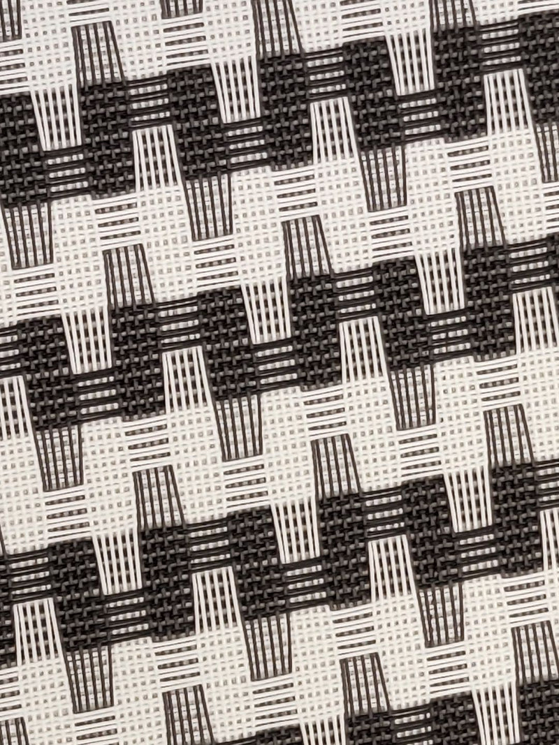 Premium Woven Pvc Placemat For Dining Table <small> (alpine-black/white)</small>