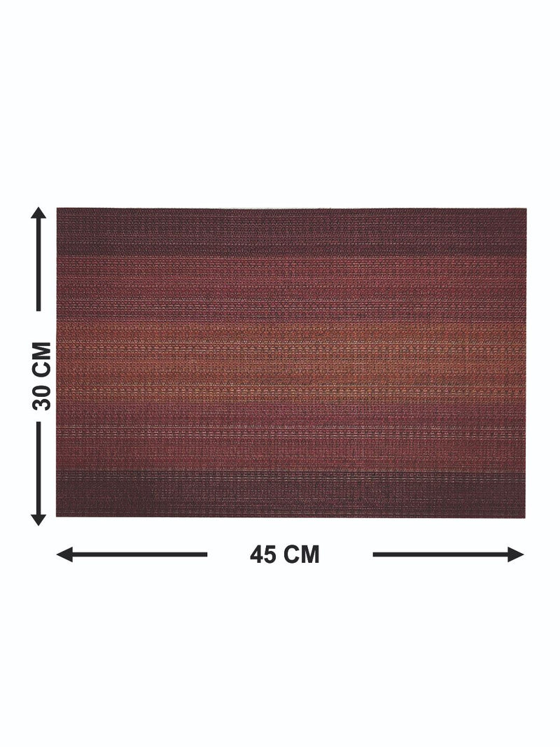 Premium Woven Pvc Placemat For Dining Table <small> (alpine-brick red)</small>
