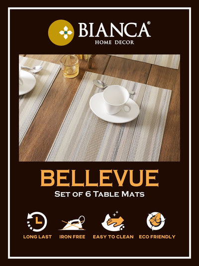 Luxury Woven Pvc Placemat For Dining Table <small> (bellevue-denim)</small>