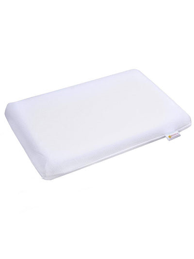 Orthopedic Memory Foam Pillow With Bamboo Fabric Removable Zipper Cover <small> (solid-white)</small>