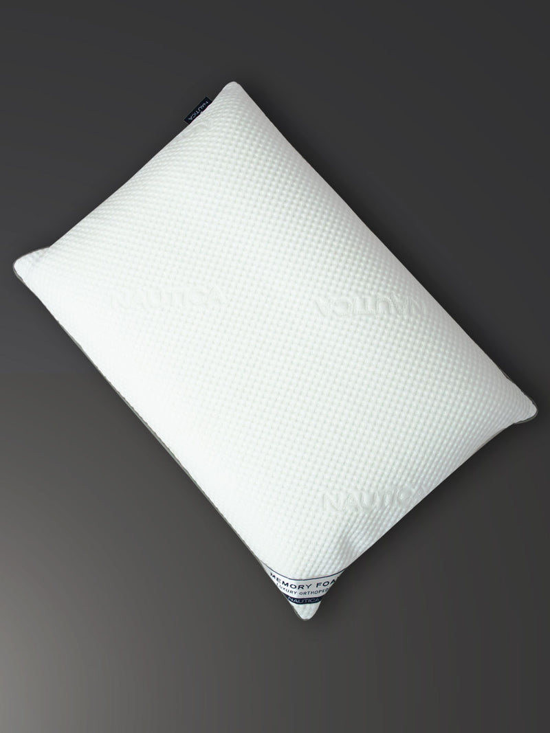 Bamboo Cooling Gel Memory Foam Anti-Microbial Pillow <small> (solid-white)</small>
