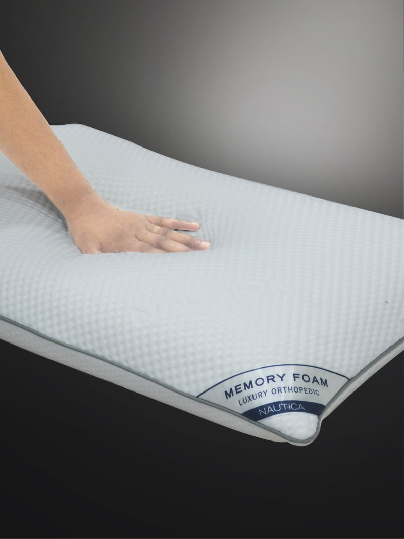 Bamboo Cooling Gel Memory Foam Anti-Microbial Pillow <small> (solid-white)</small>