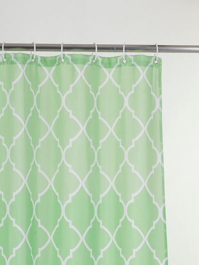 Waterproof Shower Curtain With Hooks <small> (abstract-blue/green)</small>