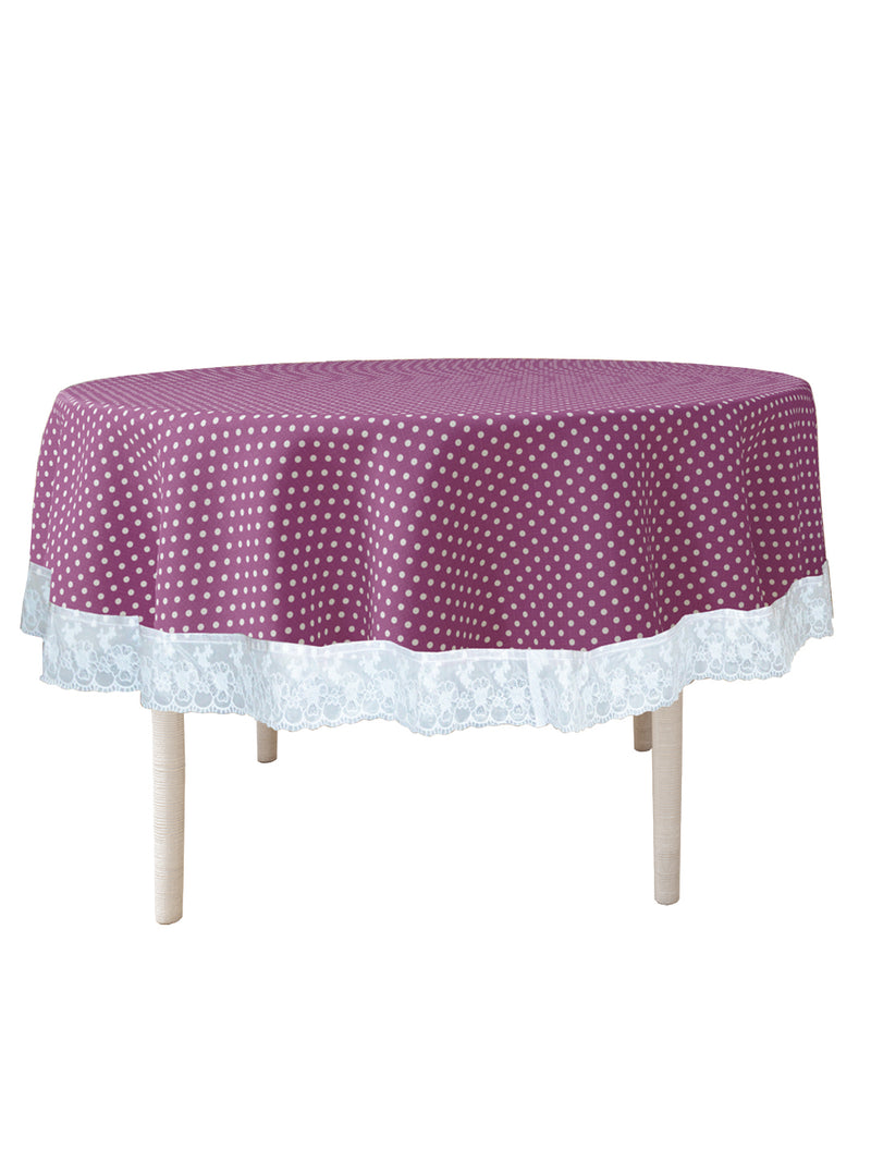 Vinyl Pvc Dining Table Cover Easy To Clean Table Cloth <small> (geomatric-purple)</small>