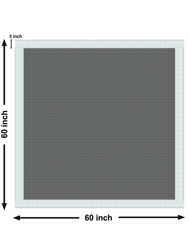 Vinyl Pvc Dining Table Cover Easy To Clean Table Cloth <small> (floral-grey/black)</small>