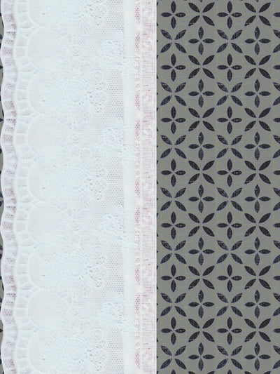 Vinyl Pvc Dining Table Cover Easy To Clean Table Cloth <small> (floral-grey/black)</small>