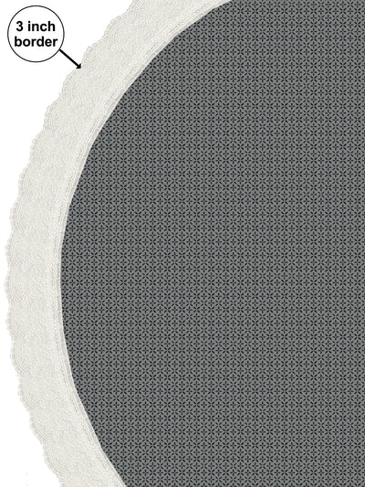 Vinyl Pvc Dining Table Cover Easy To Clean Table Cloth <small> (floral-grey/black)</small>