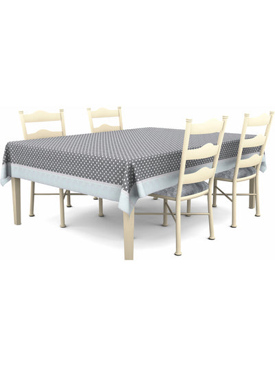 Vinyl Pvc Dining Table Cover Easy To Clean Table Cloth <small> (abstract-grey)</small>