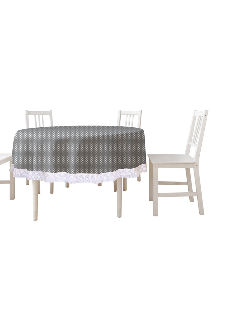 Vinyl Pvc Dining Table Cover Easy To Clean Table Cloth <small> (abstract-grey)</small>