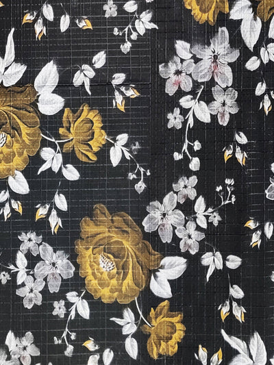 226_Clasic-Clear Vinyl PVC Dining Table Cover Easy to Clean Table Cloth_CLASSIC CLEAR_FLORAL_BLACK/SILVER_20