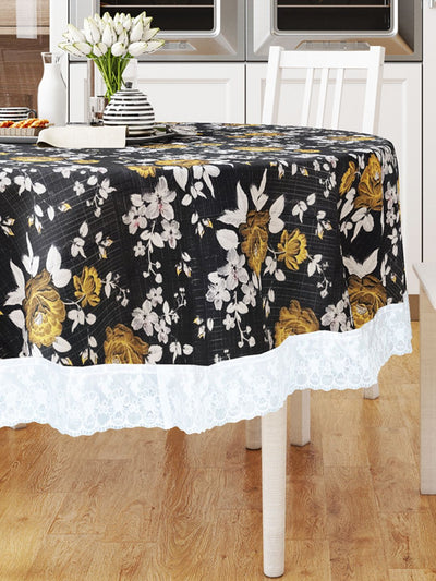226_Clasic-Clear Vinyl PVC Dining Table Cover Easy to Clean Table Cloth_CLASSIC CLEAR_FLORAL_BLACK/SILVER_22