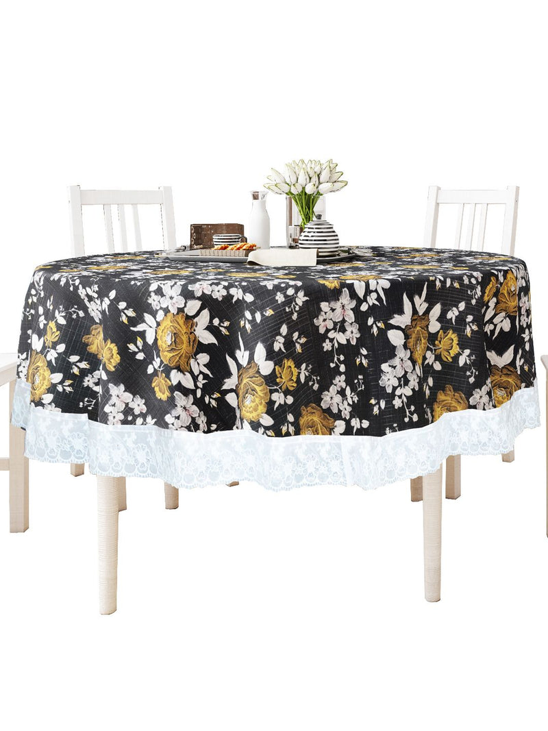 226_Clasic-Clear Vinyl PVC Dining Table Cover Easy to Clean Table Cloth_CLASSIC CLEAR_FLORAL_BLACK/SILVER_23