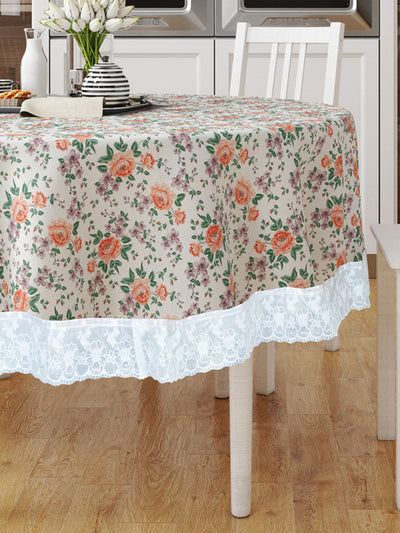 226_Clasic-Clear Vinyl PVC Dining Table Cover Easy to Clean Table Cloth_CLASSIC CLEAR_FLORAL_IVORY/PEACH_22