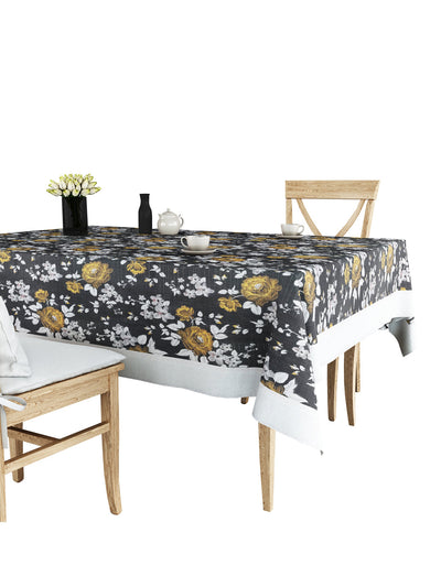 226_Clasic-Clear Vinyl PVC Dining Table Cover Easy to Clean Table Cloth_CLASSIC CLEAR_FLORAL_BLACK/SILVER_7