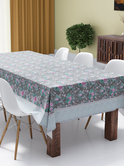 226_Clasic-Clear Vinyl PVC Dining Table Cover Easy to Clean Table Cloth_CLASSIC CLEAR_FLORAL_SLATE/MULTI_6