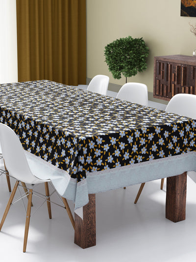 226_Clasic-Clear Vinyl PVC Dining Table Cover Easy to Clean Table Cloth_CLASSIC CLEAR_FLORAL_BLACK/WHITE_1