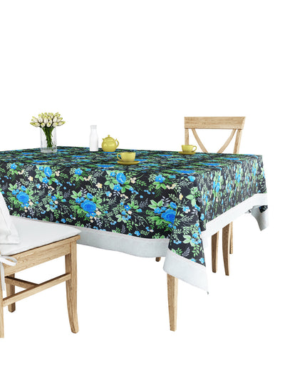 226_Clasic-Clear Vinyl PVC Dining Table Cover Easy to Clean Table Cloth_CLASSIC CLEAR_FLORAL_BLACK/BLUE_2