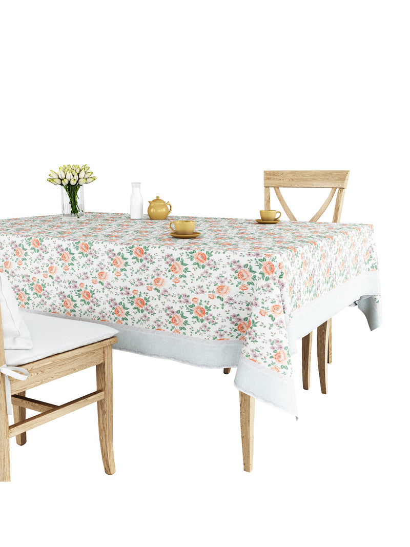 226_Clasic-Clear Vinyl PVC Dining Table Cover Easy to Clean Table Cloth_CLASSIC CLEAR_FLORAL_IVORY/PEACH_12