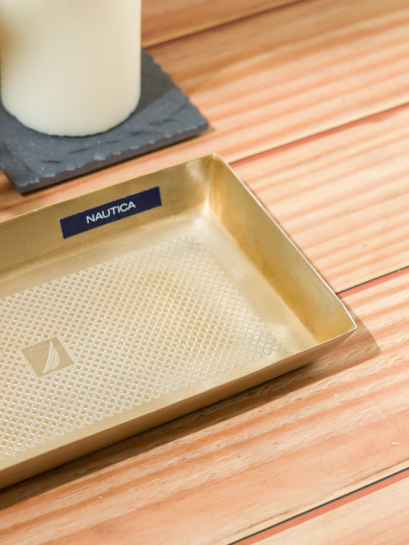 Elegant Stainless Steel Bathroom Tray <small> (waves-silver)</small>